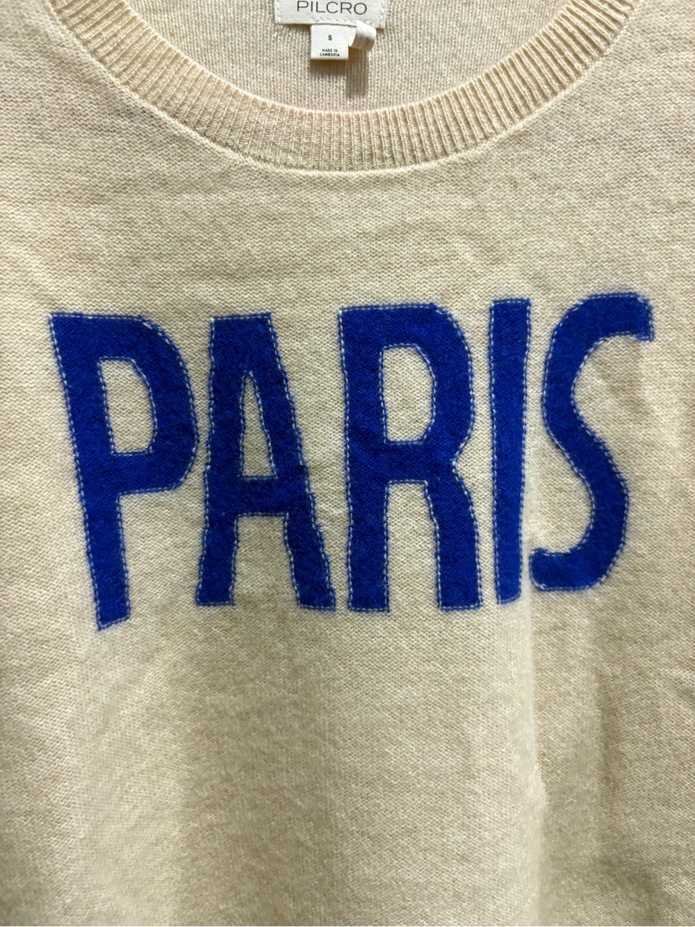 Pilcro The Alani Cashmere Sweater Pullover Paris Beige - Picture 6 of 9